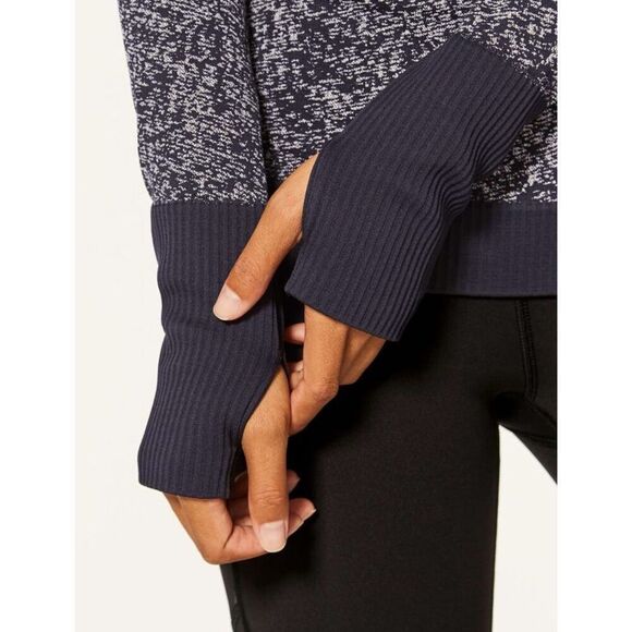 NEW Lululemon Rest Less 1/2 Zip Black / White, $110 Sz 4 A54 - Picture 2 of 11